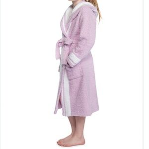 Barefoot Dreams Cozychic Kids Robe Purple 12/14